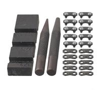 Kit de interruptor de cadena de motosierra, herramienta de acero al carbono de tamaño de bolsillo para cadenas de paso de 1/4 3/8 Lp 325 404 con aguja de remachado completa y correas de reparación de