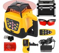 Kit de láser rotatorio VEVOR con haz rojo: Kit de láser rotatorio digital y autonivelante con un alcance de 500 metros, que incluye un control remoto