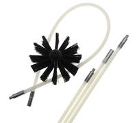 Kit De Limpieza Barrido Chimenea 12-50 Pies, Limpiador for Respiraderos, Campana Humo Tubería Aguas Residuales, Varillas + Cabezal Cepillo + Varilla Hexagonal(40 FEET)
