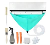 Kit de Limpieza de Aire Acondicionado de 8/6/1 Piezas, Cubierta Antifugas, Juego Completo de Herramientas de Limpieza de Aire Acondicionado con Tubería de Agua 8PCs