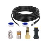 Kit de limpieza de desagües - Manguera de alcantarillado para hidrolimpiadoras a presión Kärcher K2, K3, K4, K5, K6, K7 y Lavor - 10M - Kit de limpieza de mangueras de alcantarillado