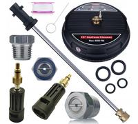Kit de limpieza de superficies de 15 pulgadas con lanza y adaptador, 160 bares