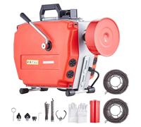 Kit de limpieza de tuberías VEVOR para desatascar desagües, fregaderos y alcantarillas, con potencia de 250W para bañeras y 420W