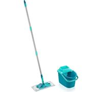 Kit de limpieza Leifheit PowerClean, incluye: mop para suelos, cubo exprimidor de 6 litros, cabezal de microfibra Duo y mango de 148 cm