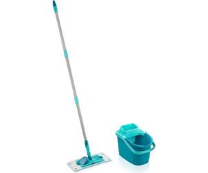 Kit de limpieza Leifheit PowerClean, incluye: mop para suelos, cubo exprimidor de 6 litros, cabezal de microfibra Duo y mango de 148 cm