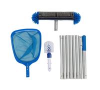 Kit de limpieza para piscinas, spas y jacuzzis, que incluye: cepillo, red, y otros accesorios, con 8 varillas. Limpieza de 360 grados