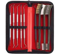 Kit de Limpieza Universal ANCLLO Juego de púas para Todas Las Pistolas Cepillo de Acero de latón de Nailon de Doble Punta Juego de púas de Metal con Estuche