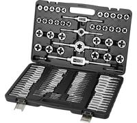 Kit de machuelos VEVOR, 110 piezas, para roscado de máquinas, incluye brocas para perforación central y machuelos para roscado de acero para máquinas.