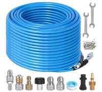 Kit de manguera de alta presión de 30 m compatible con lavadora a presión Karcher K2-K7 Bosch Lavor Nilifisk, manguera de extensión de 400 bar/5800 PSI, incluye 4 adaptadores y 4 boquillas, resistente