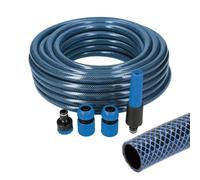 kit de manguera de jardin blue interior ø15mm. exterior ø20mm (5/8 ) rollo 25m con accesorios edm