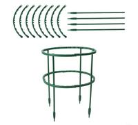 Kit de marco de soporte para plantas, 8 estacas semicirculares y 4 barras rectas para rosas, peonías, salvias, equináceas y plantas de tomate