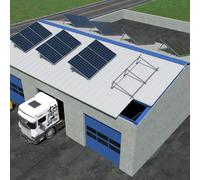 Kit de montaje para paneles solares en techos planos, estructura triangular para 2 paneles de 40 mm