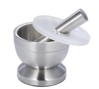 Kit de mortero antioxidante con base antideslizante para moler hierbas, pastillas y especias en la cocina