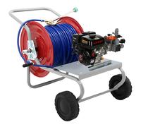 Kit de motobomba de gasolina para pulverización con carro - Comet MTP BPX25 PP - Para productos químicos y ácidos