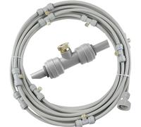Kit de Nebulización para Jardín 10/15/20m, Enfriador Exterior para Plantas, Gazebos y Terrazas, Se Conecta a Manguera y Grifo, Presión 3-5 Bar, Sistema de Riego por Microaspersión