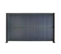 Kit de ocultación de lamas de PVC para panel de malla de alambre rígido de 55 mallas, protección contra el viento y vista, H 1m53 x 2m50 Antracita gris