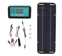 Kit de panel solar de 30 W y 12 V para coche, para batería, cargador con controlador de 10 A, monocristalino, impermeable, sin mantenimiento, alimentación de cámara