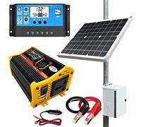 Kit de panel solar de 4000 W con batería e inversor: sistema completo de energía fuera de la red para casa, autocaravana, barco, granja y cobertizo | Ampliable, listo para usar, onda sinusoidal pura