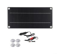 Kit de panel solar de 60 W, generador de energía portátil de 12 V para furgoneta, camping, fuera de la red, carga rápida, tasa de conversión del 24%, panel negro, 300 x 145 mm