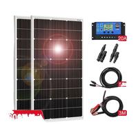 Kit de panel solar DOKIO, con una potencia de salida de 200W, compatible con baterías de 12V, juego de 200W