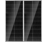 Kit de panel solar monocristalino de 200W: incluye 2 paneles solares y un controlador de carga