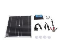 Kit de panel solar, panel solar de 20W y 12V, kit de panel solar para exteriores, juego de controlador solar de 10A, panel solar monocristalino, kit de panel solar para montaje propio