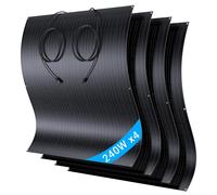 Kit de paneles solares flexibles de 960W – 4 paneles monocristalinos de 240W con un microinversor de 800W y conexión WiFi