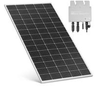 Kit de paneles solares para balcón – Panel solar – Sistema fotovoltaico – 300W, monocristalino – IP65, resistente al agua