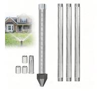 Kit De Perforación De Pozos De Agua Para Bricolaje, Kits De Pozos Con Punta De Accionamiento De Acero Inoxidable De 1-1/4, Tubería De 36 Pulgadas De Largo Con Malla De 60, Riego De Granjas(3+1)