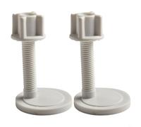 Kit de pernos para asiento de inodoro de baño para instalación de tapa, tornillos de bisagra redondos de plástico, tuercas, componentes de fijación, juego de repuesto blanco, 45 x 33 mm, paquete de 2