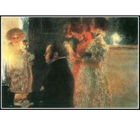 Kit de pintura de diamantes 5D para adultos y niños, pintura de Gustav Klimt Schubert en The Piano Ii DIY Arts Craft para decoración de pared del hogar, regalos de cumpleaños