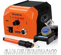 Kit de Pirograbador de Madera,Preciva 40W/220V Máquina de Pirografía de Temperatura Ajustable,Soldador Pirografo Electrico Profesional para Madera,Cuero y Corcho. (1)