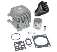 Kit de pistón cilíndrico de 34 mm para Stihl FS38 2-Mix FS55 2-Mix FS55R 2-Mix (tamaño del agujero de bujía: M14) desbrozadora 4140 020 1203