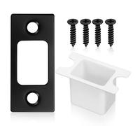 Kit de Placa de Cerrojo de Seguridad Negra de Acero Inoxidable, 1 Juego