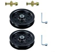 Kit de polea tensora de repuesto para AY177968 756-04129B 956-04129B, conjunto de rodillo tensor de correa de acero para cortacéspedes Cadet RZT50 RZT54 LTX1040 de 50 pulgadas (negro)