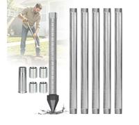 Kit De Pozo Con Punta De Are-na, Kit De Pozo Con Punta De Accionamiento De Acero Inoxidable De 1-1/4", Longitud De Tubería De 36 Pulgadas, Para Vivir Fuera De La Red Eléctrica(5+1)