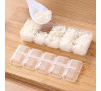 Kit de preparación de sushi de 2 piezas, fabricado en plástico blanco PP, fácil de usar y portátil, ideal para preparar rollos de arroz y sushi en casa, e incluye accesorios
