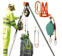 Kit de protección contra caídas en espacios confinados - Sistema Tr con cabrestante de 1200 a 2500 libras y arnés de detención de caídas de 10 m para alto trabajo/pozo/tanque seguro