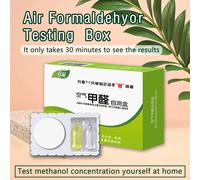Kit de prueba de formaldehído para la calidad del aire interior - Detector de gases para autoprueba en el hogar con reactivo en papel de prueba y tubo de ensayo para casas nuevas 3 boxs