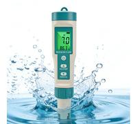 Kit de prueba para piscinas: mide el pH y el nivel de sal. Compacto y ligero