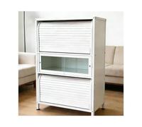 Kit de puerta plegable de acordeón, kit de construcción de puerta de persiana, puerta enrollable retráctil, ABS, tamaños (71 x 71 cm)