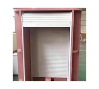 Kit de puerta plegable de acordeón, puerta enrollable de ABS con rieles de asa, varios tamaños para armario, caravana, 104 x 86 cm