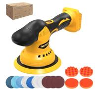Kit de pulidor inalámbrico para batería Dewalt de 20 V (sin batería), máquina de pulir aleatoria de doble acción sin escobillas de 6 pulgadas, 6 velocidades variables 5500 RPM, pulidor orbital para