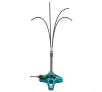 Kit de pulverización de agua de pie con manguera de 8 m y 4 boquillas para jardín, patio, playa, refrigeración sin fuente de alimentación, color negro y verde(1)