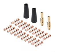 Kit de punta de boquilla de núcleo de flujo, accesorios de antorcha de soldadura MB14AK, MIG para juego de puntas, reemplazo de boquilla de soldador de cobre, piezas de soldadura 100HD 125HD, para