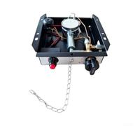 Kit de quemador de tubo de vidrio de metal para calentadores de pirámide | Salida de 47000 BTU, incluye regulador, se adapta a tubos de vidrio de 4 lados, entrada UE de 8 mm, calentamiento rápido