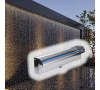 Kit de rebosadero para Cascada Exterior con tuberías corrugadas, rebosadero de Cascada Grande y Personalizable: Fuente de Estanque Extragrande de Acero Inoxidable 304 de 185 cm (73 Pulgadas)