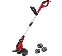Kit de recortador de césped eléctrico de 450 W, 30 cm de ancho, con doble carrete de hilo, cabezal motorizado ajustable, protector para flores y plantas, e incluye 3 carretes de hilo adicionales
