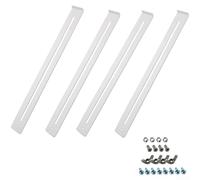 Kit de refuerzo de cajón de acero, color blanco, 12 piezas resistentes (2 x | Longitud ajustable de 35,6 a 61 cm, se adapta a la mayoría de cajones de madera/MDF, evita la flacidez eficazmente