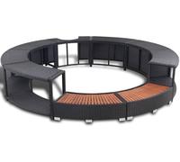Kit de renovación para jacuzzi – Protector de borde para jacuzzi en color , fabricado en madera de eucalipto, con compartimento de almacenamiento